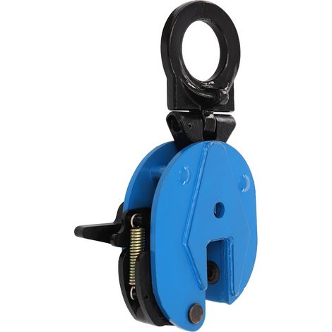 Morsetti verticali per lamiera, portata 2 tonnellate, campo di serraggio 0-25 mm per sollevamento e trasporto in cantiere. Dispositivo di sicurezza a molla. Elevata capacità di carico. Sollevamento e