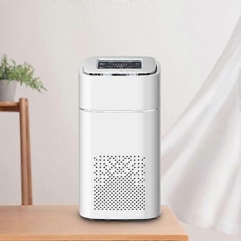 Purificateur d'air portable pour la maison, petit format, de bureau, ion négatif, élimination du formaldéhyde et des particules fines PM2.5. Protection contre les odeurs de fumée, de pollen et de chev (1/4)
