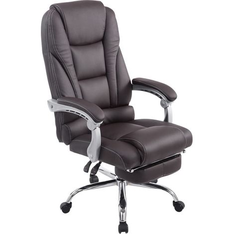 Sedia da ufficio Pacific in similpelle marrone (1/5)