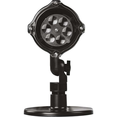 EMOS Schneeflocken LED Projektor, weiße Schneeflocken, effektvolle Fassaden-, Wand- und Mauer-Projektion für Außen & Innen, 3m Kabel, DCPC02 (1/5)