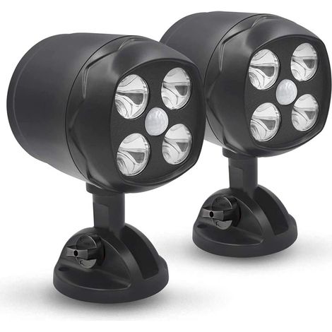 Set mit 2 wasserdichten LED-Flutlichtern mit PIR-Bewegungsmelder (4 Flutlichter) für die Außenbeleuchtung