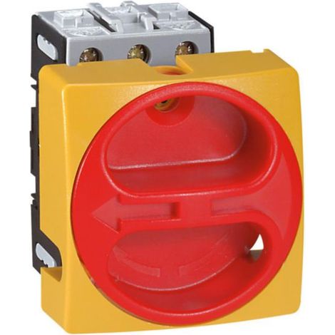 Interrupteur-sectionneur rotatif complet encastré cadenassable - tripolaire - 50A - LEGRAND