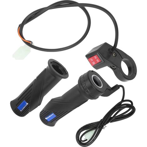 Poignée Accélérateur Vélo Électrique avec Interrupteur Marche Avant/Arrêt - Guidon Scooter Électrique (1/5)