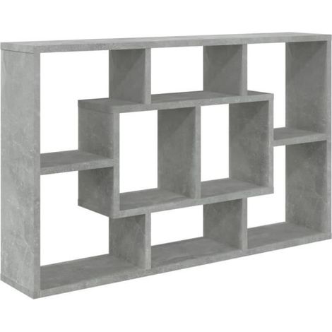 Étagère murale - BETTEVE - BET9306191998647 - Gris béton - 85x16x52,5 cm - Bois d'ingénierie (1/4)