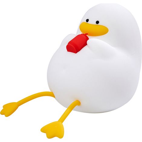 Veilleuse LED en Silicone, chargeur USB, luminosité réglable, lampe en forme de canard doux et mignon avec support pour téléphone, sans chapeau