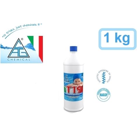 Antialghe / Alghicida per piscina / piscine con effetto schiarente 1kg C.A.G Chemical - T19