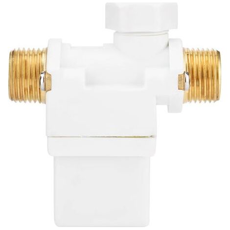 DC 12V Valve Electromagnétique Electrique, Interrupteur à Electrovanne Normalement Fermée pour le Chauffe-eau Solaire，G1/2