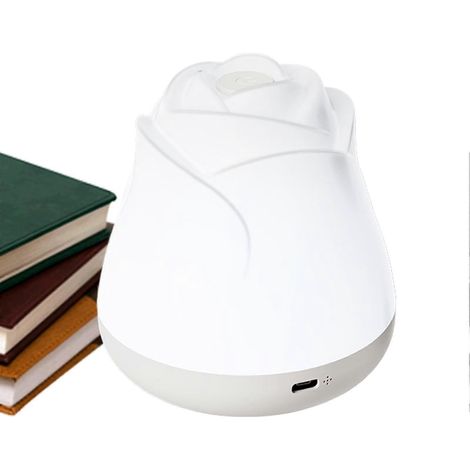 Lampe rose rechargeable LED, lampe de table rose, veilleuse, décoration pour chambre d'enfant, cadeau pour petite amie, fille ou amie, plusieurs modes d’éclairage, commande tactile (1/5)