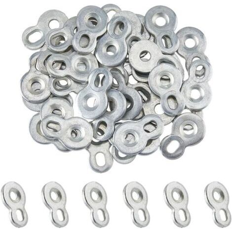 ALLIANDIS50 pièce de Fixation Figure 8 en Acier pour Connecteur de Dessus de Table Clips de Bureau Robustes pour Dessus de Table Chaise Banc Dessus de Bureau Façades D'Armoires (1/4)