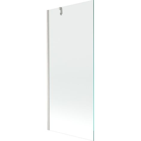 Mexen Next Badewannenabtrennung 1-flügelig 80 x 150 cm, transparent, gebürstetes Nickel - 895-080-000-00-00-97 (1/5)