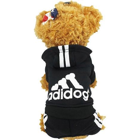 Vêtements décontractés pour chien ou chat Adidog, pull chaud, veste, neuf, taille chiot/chat XL (1/5)