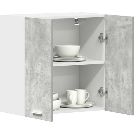 Küchenwandschrank Betongrau 60x31x60 cm Holzwerkstoff