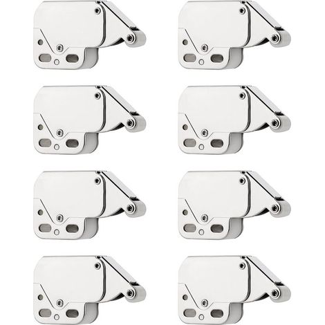 PCS Mini Latch, Loqueteaux à Ressort, Fermeture Porte Placard, Serrures d'Armoires à Ressort en Acier Inoxydable, Mini Loquets Tactiles pour Armoires de Cuisine, Faciles à Installer (1/5)