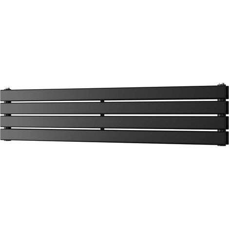 Typhoon Axis - Black Horizontal Radiator H272mm x W1200mm Double Panel (1/3)