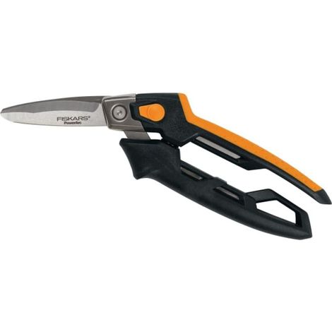 Fiskars PowerArc Heavy-Duty Utility Snips - Professional Grade, Durable Metal Cutting Tool