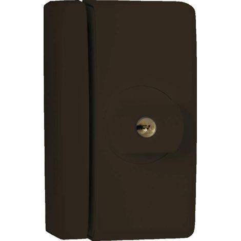Serrure de Fenêtre Supplémentaire FTS96A - Verrou avec Mécanisme de Verrouillage Intuitif et Alarme, à Verrouillage Différent - Niveau de Sécurité 10 - 78548 - Marron (1/2)