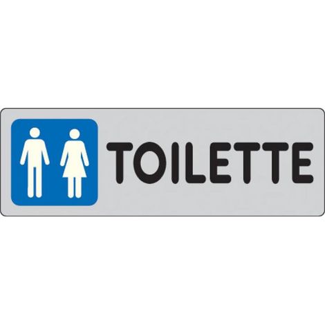 Cartello in Carta Autoadesiva 15x5 cm - TOILETTE