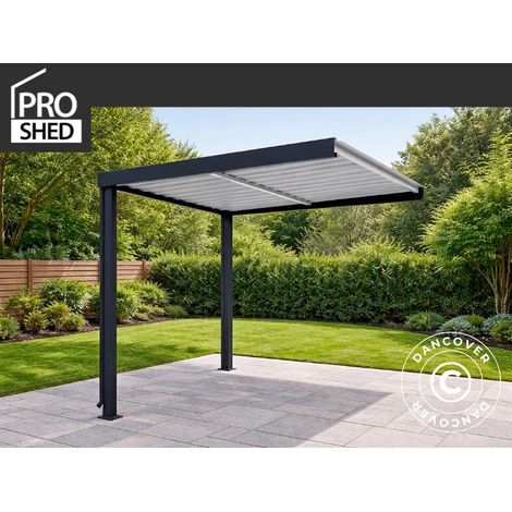 Extensión para cobertizo de jardín con tragaluz, 2,17x1,91x2,27m, 4,1m2, ProShed®, Antracita (1/2)