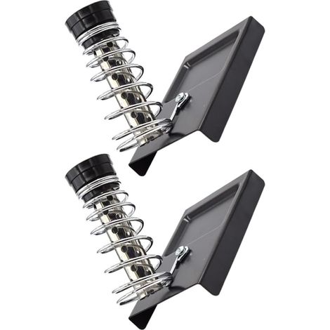 Support pour Fer à Souder Double Tube et Ressorts Hélicoïdaux, Lot de 2, Station de Soudage Pratique pour Atelier de Bricolage et Électronique (1/5)