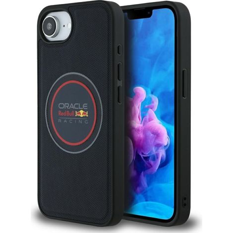 Funda MagSafe Red Bull con logo de malla y anillo rojo para iPhone 16e, azul marino (1/5)