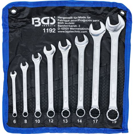 BGS Maul-Ringschlüssel-Satz SW 6 - 19 mm 8-tlg. (1/4)