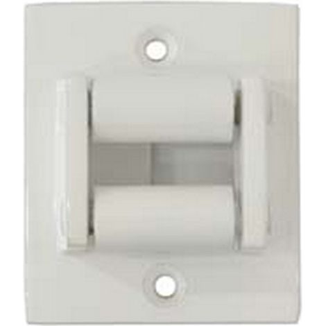 1PZ GUIDACINGHIA RETTANGOLARE IN OTTONE VERNICIATO BIANCO - mm.49x60h.