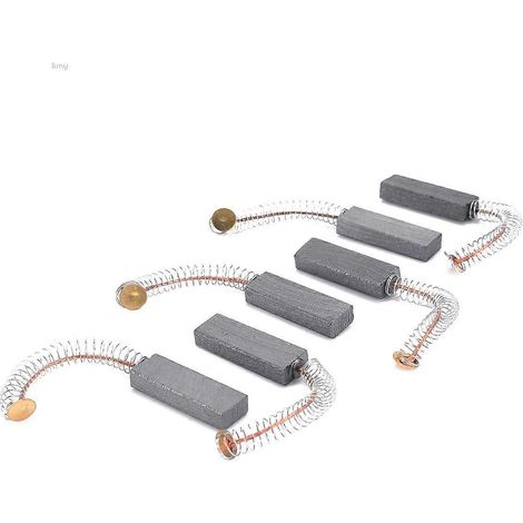 balais de charbon de rechange pour moteurs de perceuses électriques, chacun de 30 mm x 11 mm x 6 mm avec ressorts (1/4)