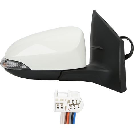 Specchietto laterale riscaldato super bianco con indicatore di direzione di ricambio, per E170 2014-2019 con guida a sinistra (1/5)