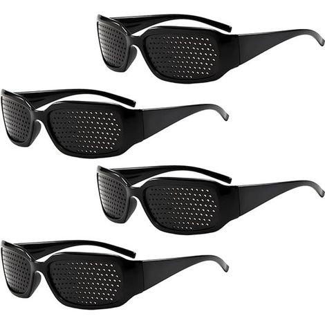 Lunettes pince-nez noires, lot de 4, améliorent la vision, détendent les yeux et entraînent la vue. (1/5)