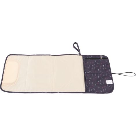 Tragbare Wickelunterlage aus Nylon, komfortabel, multifunktional, wasserdicht, für Reisen und Zuhause, in Schwarz. (1/5)