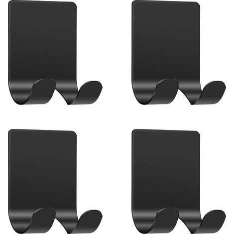 Support pour rasoir de douche (lot de 2), crochets de suspension auto-adhésifs en acier inoxydable, supports et organisateurs robustes pour salle de bain, toilettes et éponge de douche. (1/5)