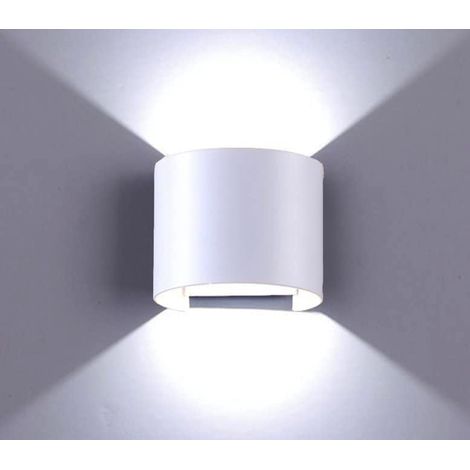 Applique Led Cob Lampada Muro 20W Ovale Bianco Luce Fredda Interno Esterno FD19 (1/5)