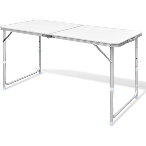Table pliable de camping Hauteur réglable Aluminium 120x60 cm (1/4)