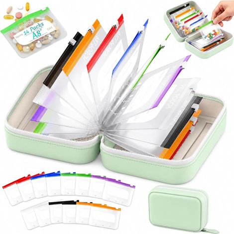 Pillen-Organizer A8 wasserdicht, Apotheker-Etui 14 Medikamenten-Taeschchen, Reise Erste Hilfe praktisch (1/5)