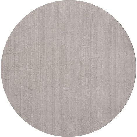 1 Tapis Rond Imitation Fourrure, Doux Poils Courts, Dessous Antidérapant, Lavable 30 Degrés, Pour Salon Chambre (1/3)