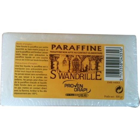 St Wandrille Paraffineblock Weiß 300g für Bricolage