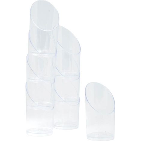 Lot de 8 Verrines en Plastique Réutilisable "Bambou" 30ml Transparent