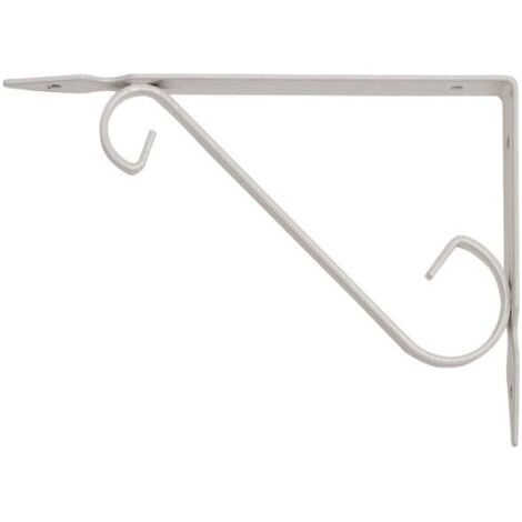 Support d'étagère en fer forgé 14,5 x 11 cm Blanc -