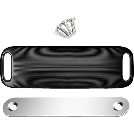 Serrure magnétique noire pour armoire, 8 x 2,5 cm, ferme-tiroir, convient pour placard, cuisine, salon (1/4)