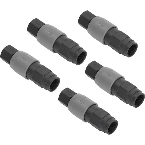 Raccord Pneumatique Rapide Type C Auto-verrouillant, 5 Paires Connecteur Femelle Fileté SF+PF-30, Embout Air Comprimé (1/5)