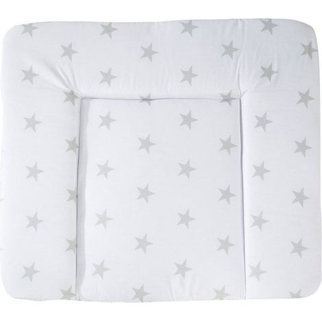Matelas a langer - ROBA - LITTLE STARS - 85 x 75 cm - Blanc étoiles grises