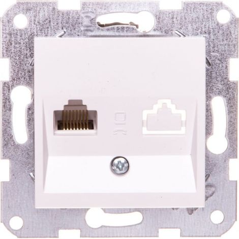 Karre Computerbuchse 1xrj45 Kat. 5e, Farbe Weiß / 90963632