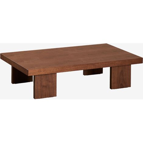 SKLUM Rechteckiger Couchtisch 100x60 cm aus MDF und Bernay-Furnier Braun Dark (1/5)