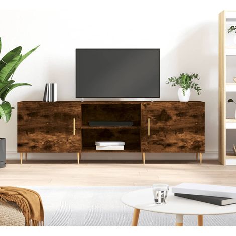 vidaXL Mobile Porta TV Rovere Fumo 150x30x50 cm in Legno (1/5)