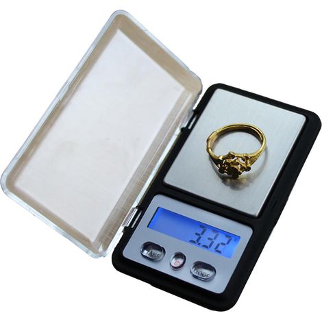 Digitale Taschenwaage (200 g), LCD-Display, kleine Küchenwaage, Gewichtsanzeige in g/oz/ozt