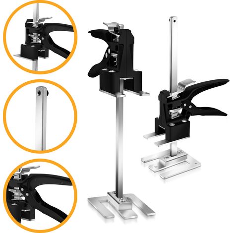 Jiubiaz Sollevatore per mobili set da 4 pezzi, leva di sollevamento 30 cm, altezza 0-20 cm, portata 240 kg
