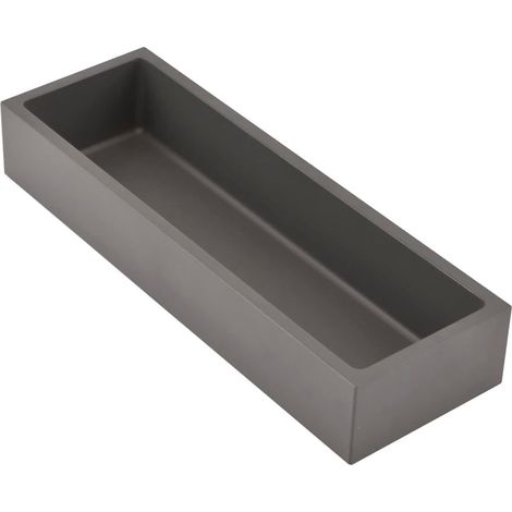 NINKA Connect 2289.11 10111 - Sistema di organizzazione per cassetti, portaposate, 1 vaschetta base piccola, 30 x 10 x 5 cm, in plastica grigio scuro, argento, 300 mm