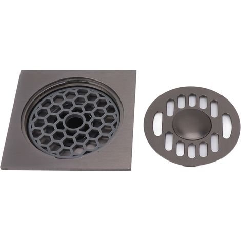 Bonde de douche carrée, finition laiton gris, crépine de sol moderne pour cuisine, salle de bain, machine à laver (1/5)
