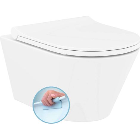 Sapho - WC sospeso Avva, Rimless, bianco 100314 (1/5)