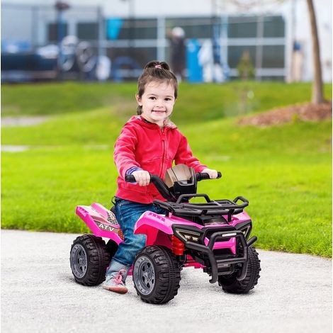 Quad elettrico per bambini 6V con marcia avanti e musica, rosa HAVRYA (1/4)
